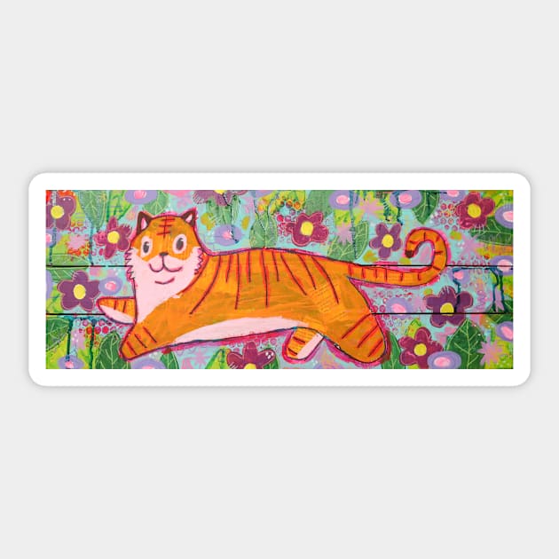 Tiger Painting Sticker by allysci